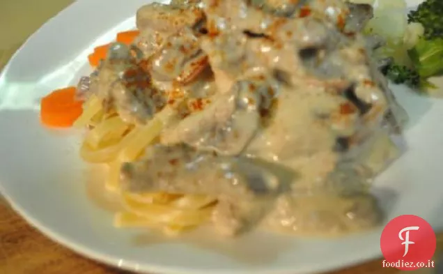 Russo Stroganoff con pancetta