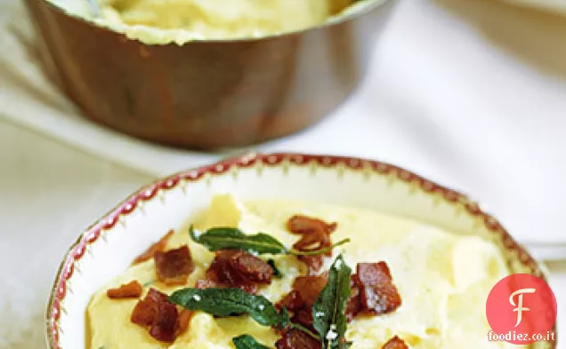 Polenta Cremosa con Pancetta e Salvia