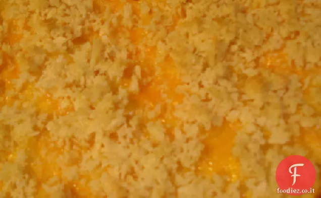 Maccheroni al forno e formaggio con cipolle caramellate