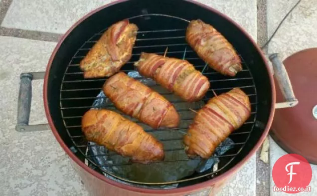 Frittelle di mele e pancetta con sciroppo di sidro