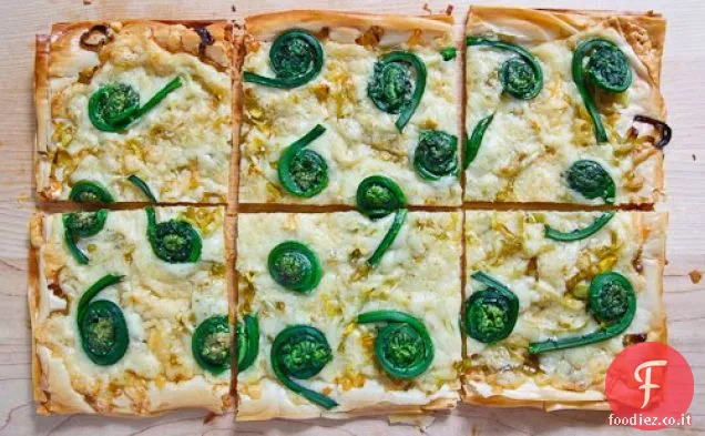 Fiddlehead e Gruyere Crostata