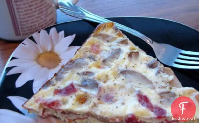 Cipolla, pancetta, Quiche ai funghi