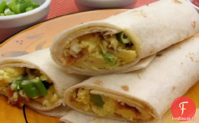 Tacos all'uovo e pancetta