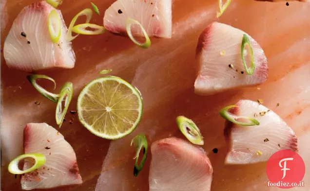 Pesce fresco! Sale e pepe Semi-stagionato Hamachi Sashimi