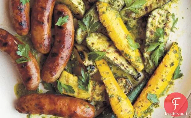 Zucca alla griglia e Salsicce con Salsa Verte dall ' Orto Ricettario