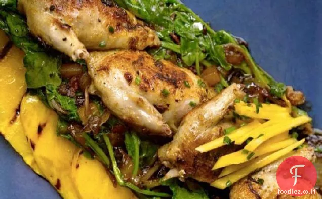 Quaglia alla griglia con Mango e rucola