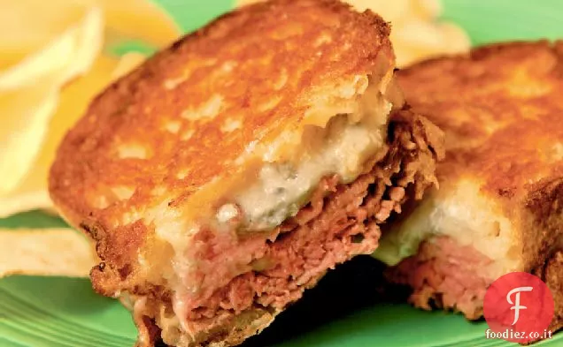 Pera alla griglia, Roast Beef e panini al formaggio blu