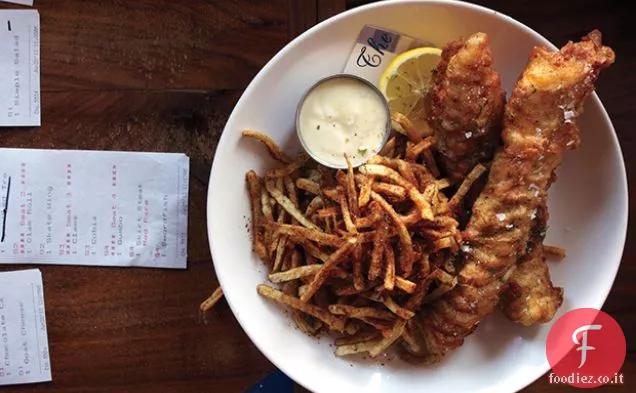 Fish and Chips con Aceto di Malto Maionese