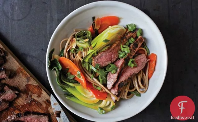 Bistecca e Soba saltate in padella