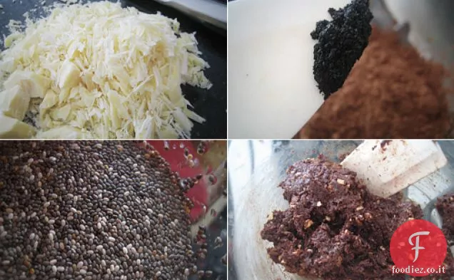 Crunch di cavolo di cacao crudo