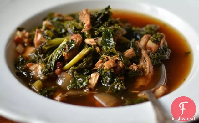 Pancetta, cavolo nero e stufato di tacchino