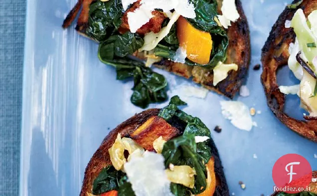 Toast di zucca e cavolo