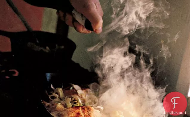 Trota di lago con patate Fingerling e pancetta