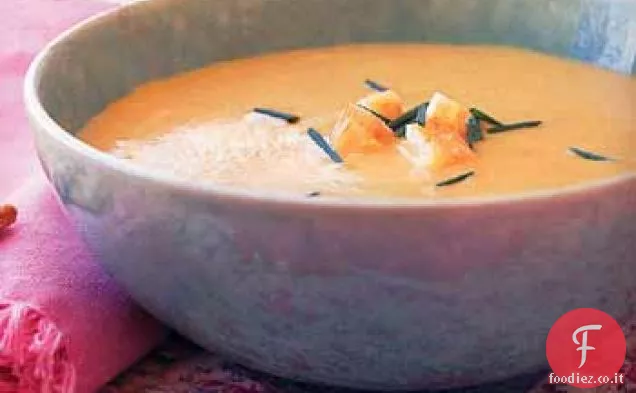 Bisque di gamberetti con Pernod