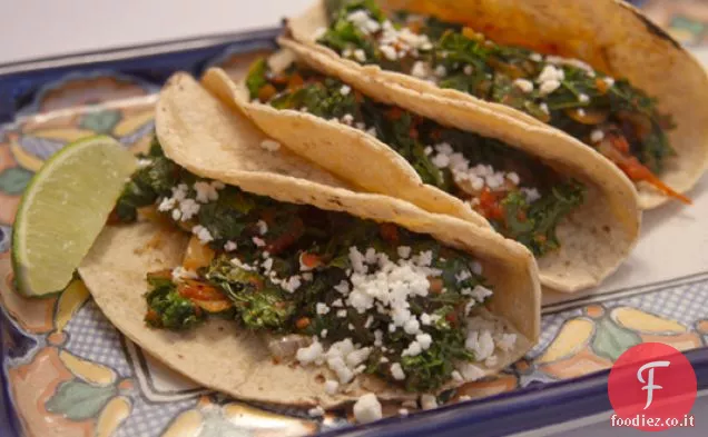 Tacos di cavolo e Cile rosso