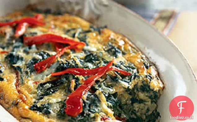Gratin di spinaci e Peperoncino arrosto