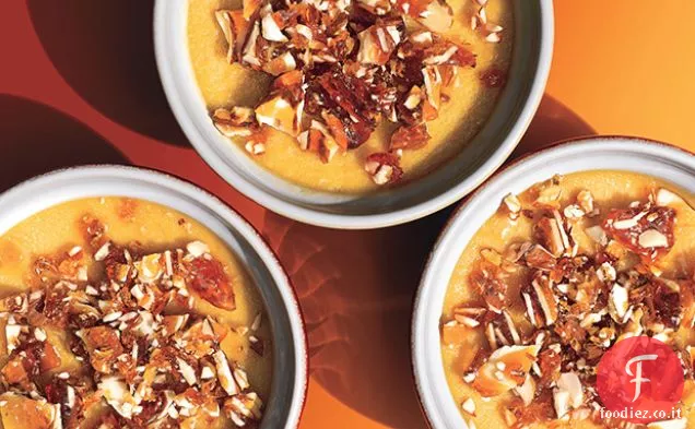 Pots de Crème d'Acero con Praline di Mandorle