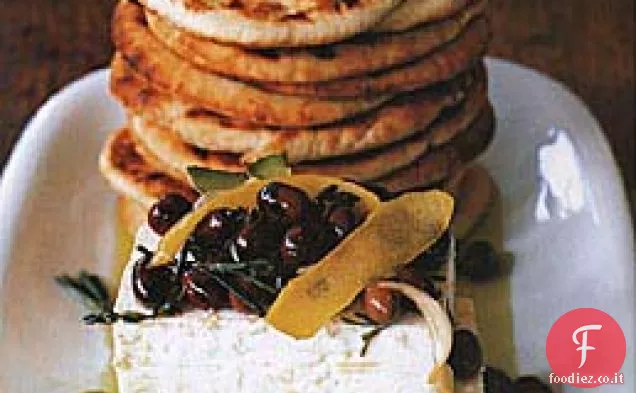 Feta e Olive Niçoise marinate con Pita alla griglia
