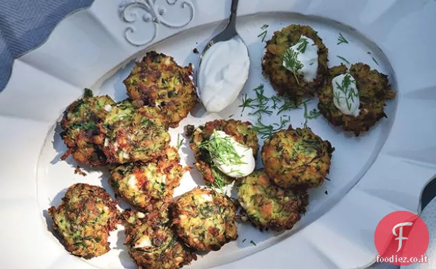 Keftedes di zucchine con Feta e aneto