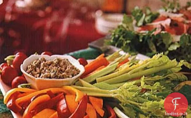 Crudites invernali con salsa di noci e aglio