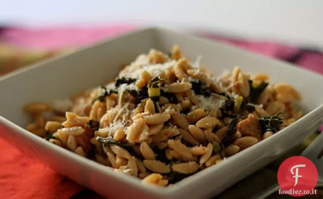 Risotto all'Orzo con Cavolo nero e Salsiccia di Pollo