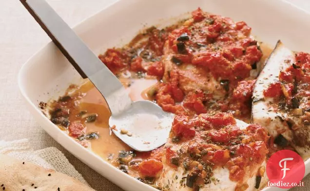 Pesce spada in salsa di pomodoro cremosa