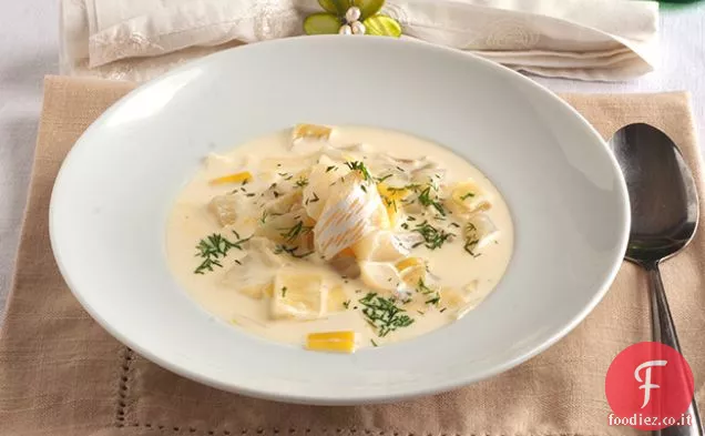 Zuppa di eglefino affumicato