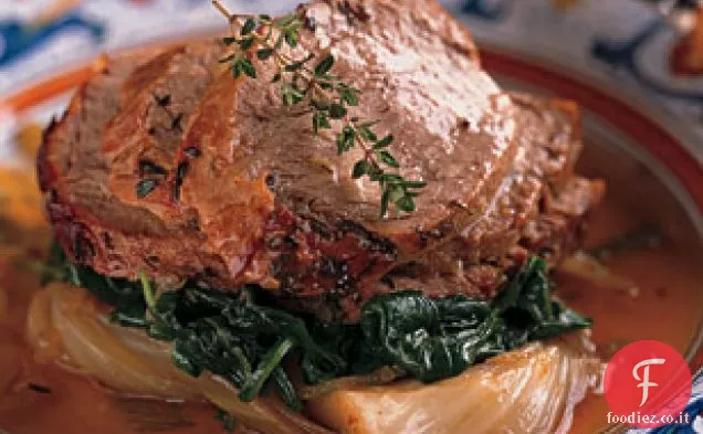 Vitello Arrosto con Scalogno, Finocchio e Vin Santo