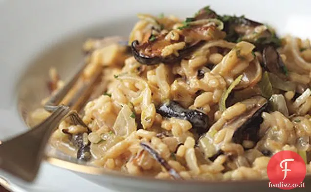 Risotto con Porri, Funghi Shiitake e Tartufi