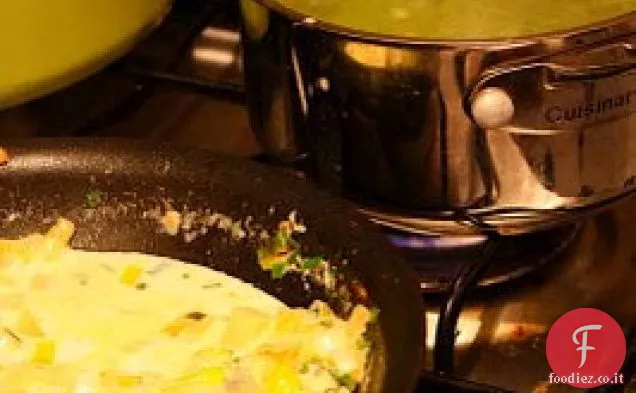 Zuppa di porri di patate verdi
