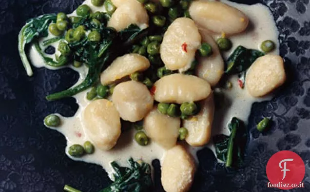 Gnocchi al Limone con Spinaci e Piselli