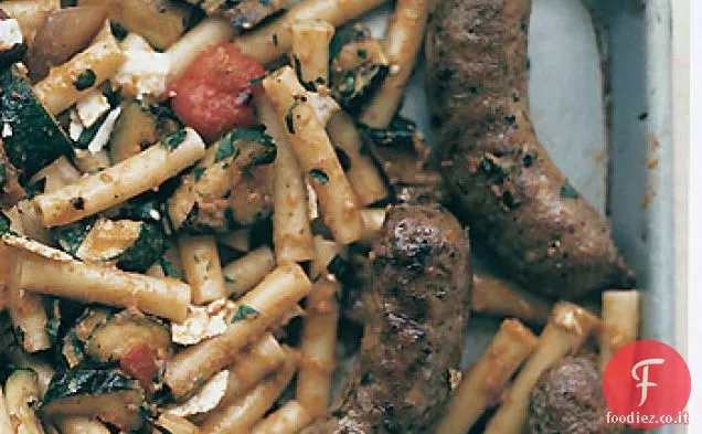 Ziti con salsa di Gazpacho alla griglia e salsiccia