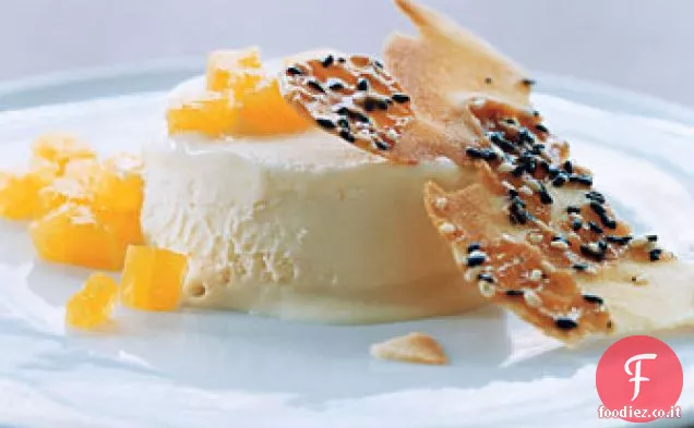 Semifreddo al Miele di Millefiori con Cialde di Sesamo al Miele