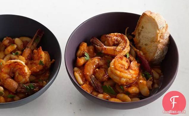 Aglio Gamberetti e fagioli bianchi