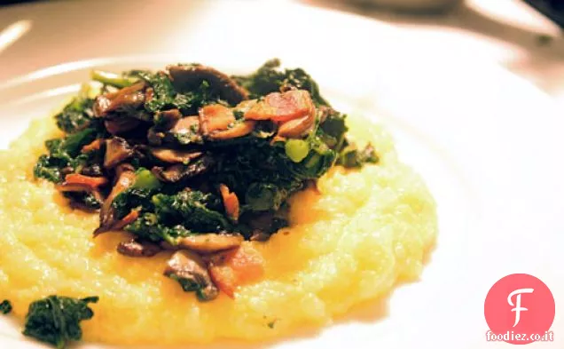 Cena Stasera: Cavolo Nero e Funghi con Polenta Cremosa