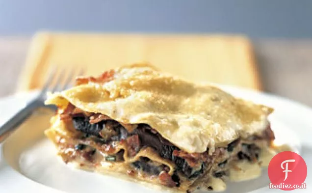 Lasagne al Portobello e Prosciutto arrosto
