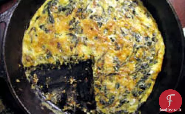 Cena stasera: Cavolo, cipolla e frittata di Cheddar