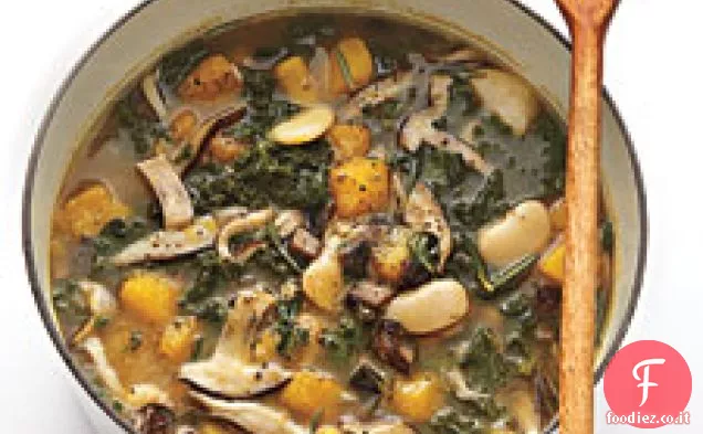 Stufato di funghi e fagioli di Lima