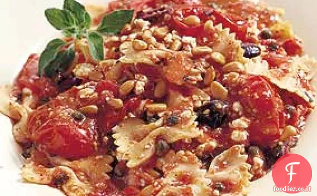 Pasta con Olive Kalamata e Salsa di Pomodorini Arrosto