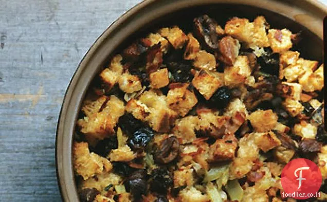 Ripieno di castagne, prugne e pancetta