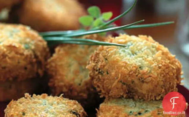 Fontina Risotto Torte con Erba Cipollina Fresca