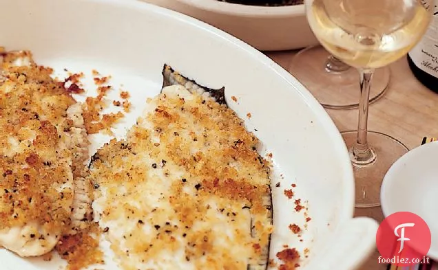 Passera al forno con briciole di parmigiano