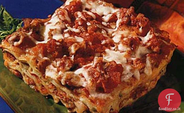 Lasagne di salsiccia, Formaggio e Basilico