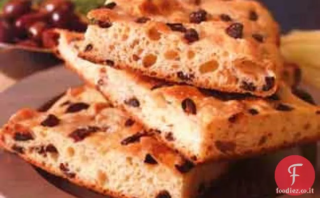 Focaccia di Semi di Finocchio con Olive di Kalamata