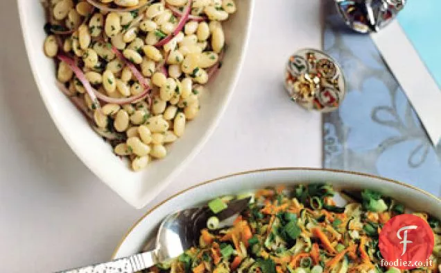 Insalata di fagioli bianchi con limone e cumino