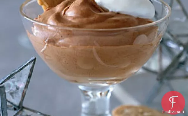 Mousse al cioccolato messicano con rum bruciato
