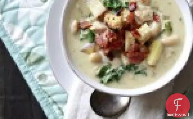 Zuppa di pollo al rosmarino con fagioli bianchi