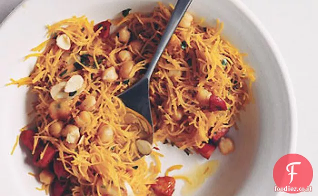 Spaghetti con Chorizo e Mandorle