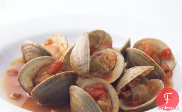 Vongole e Chorizo con Pomodoro e Aglio