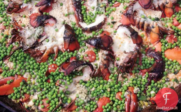 Paella di aragosta alla griglia